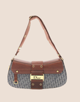 CHRISTIAN D1OR BROWN & NAVY D1ORISSIMO STREET CHIC COLUMBUS BAG