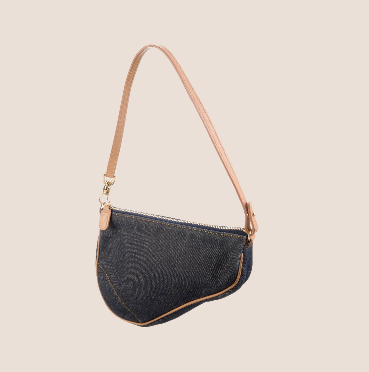 CHRISTIAN D1OR 2000 DENIM SADDLE BAG