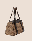 CHRISTIAN D1OR 2005 BROWN D1ORISSIMO CANVAS STREET CHIC BOSTON BAG