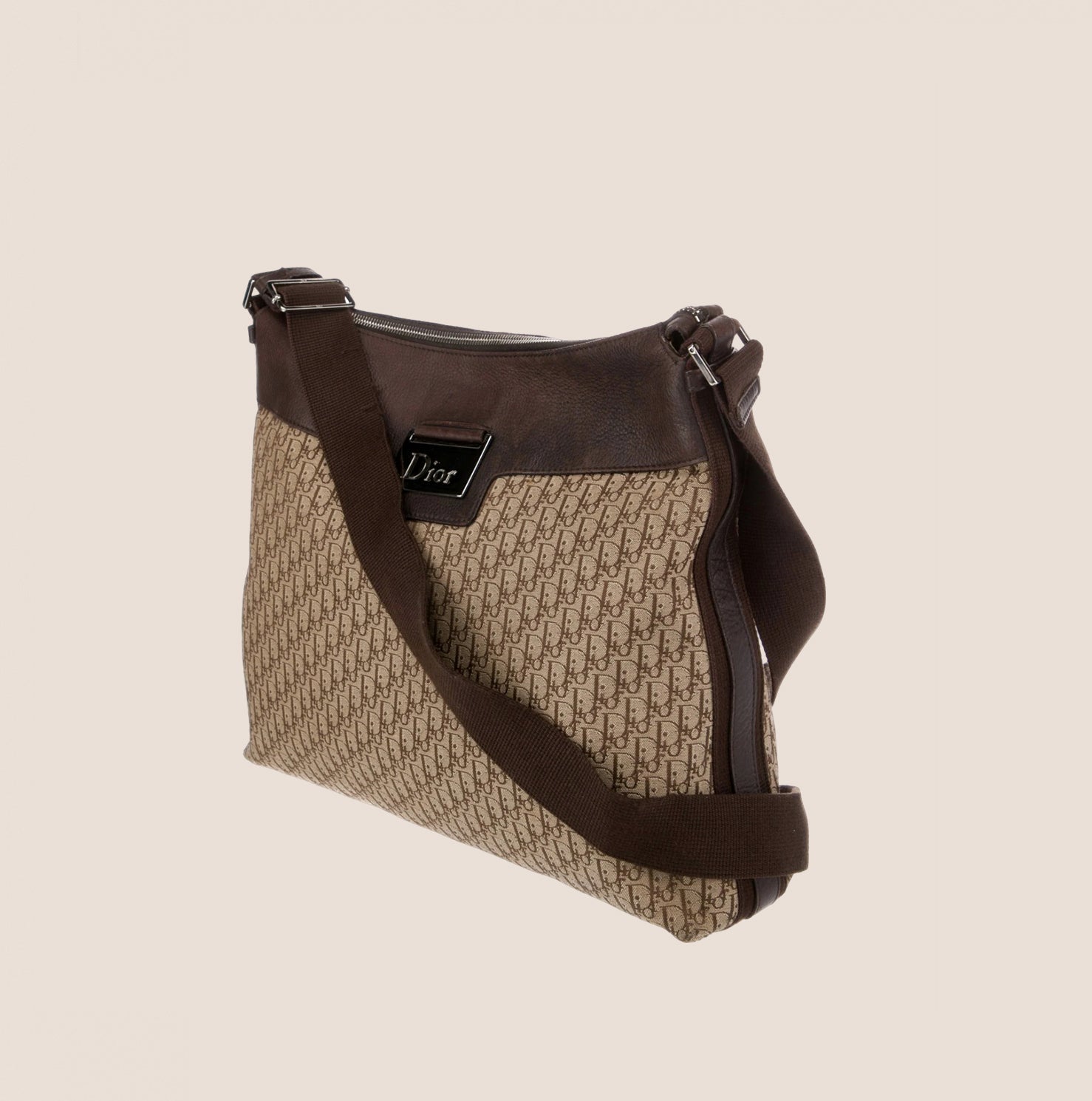 CHRISTIAN D1OR 2005 BROWN STREET CHIC D1ORISSIMO MESSENGER BAG