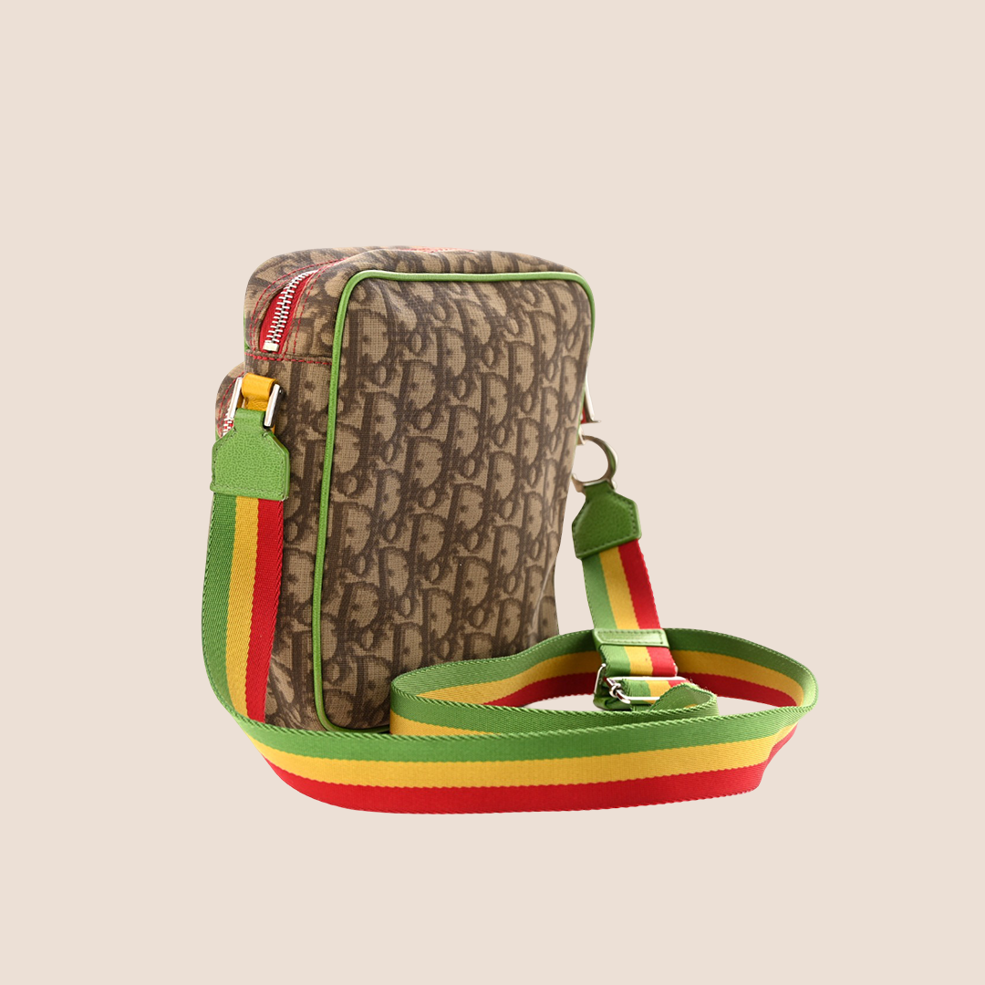 CHRISTIAN D1OR 2004 RASTA MULTICOLOR MINI CROSSBODY BAG