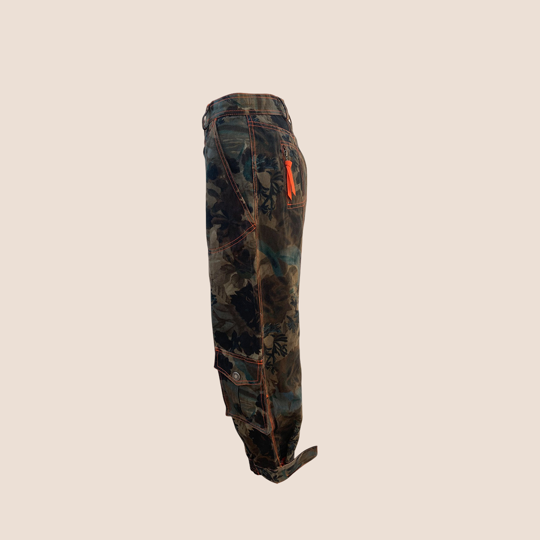 CHRISTIAN D1OR 2005 CROPPED CAMOUFLAGE PRINT TROUSERS