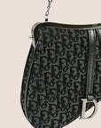 CHRISTIAN D1OR 2003 GREY JACQUARD TROTTER MICRO SADDLE BAG