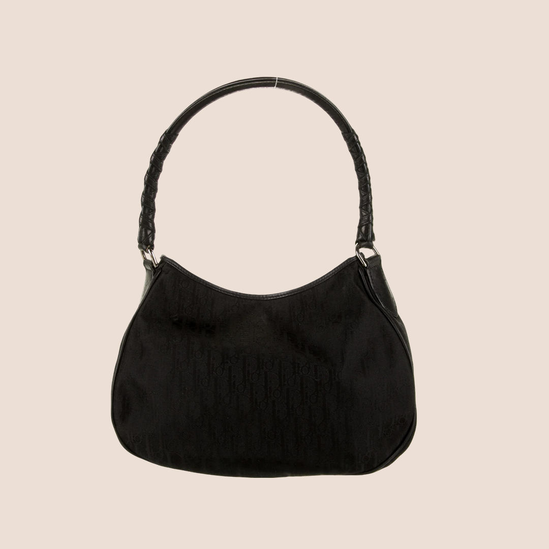 CHRISTIAN D1OR BLACK D1ORISSIMO LOVELY CHARMS SHOULDER BAG