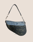 CHRISTIAN D1OR 2001 DENIM "MISS D1ORELLA" SADDLE BAG