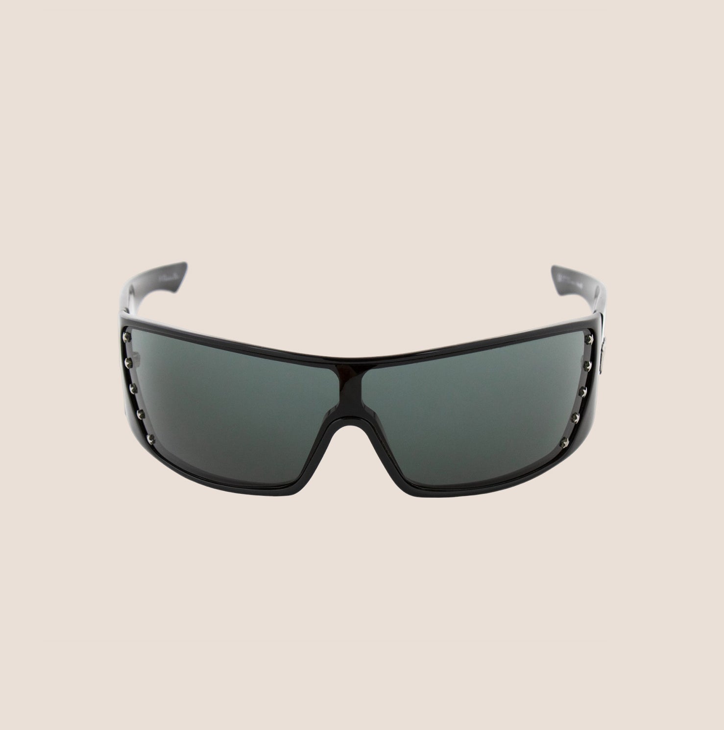 CHRISTIAN D1OR BLACK STELLE SHIELD SUNGLASSES