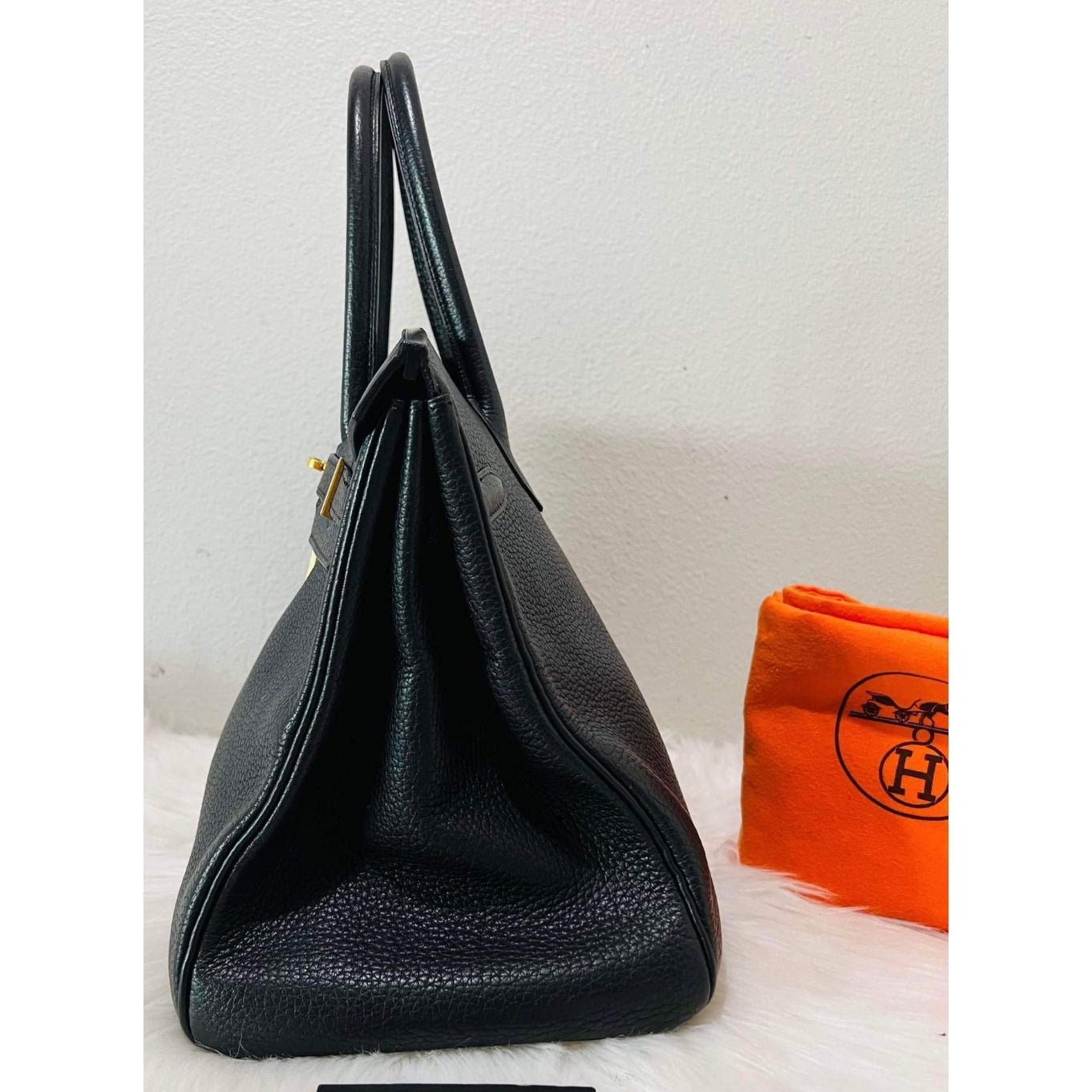 HMS Birkin 35 Black Hand Bag