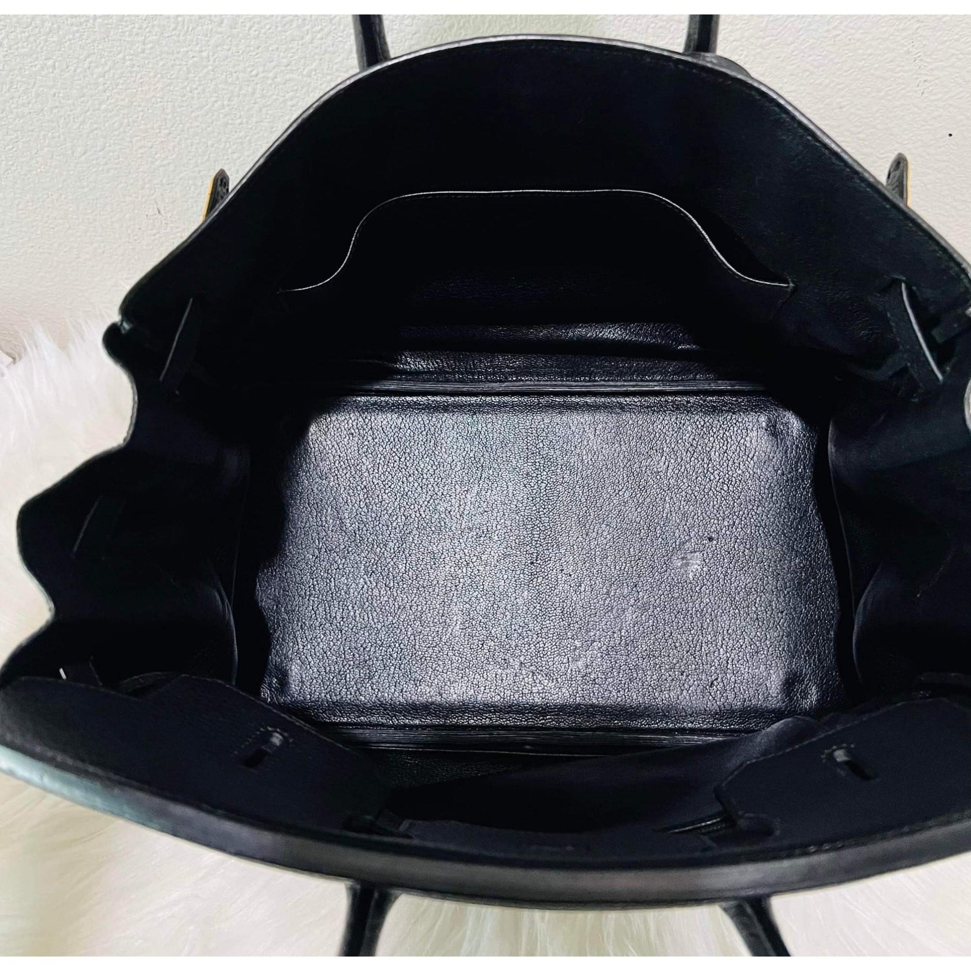 HMS Birkin 35 Black Hand Bag