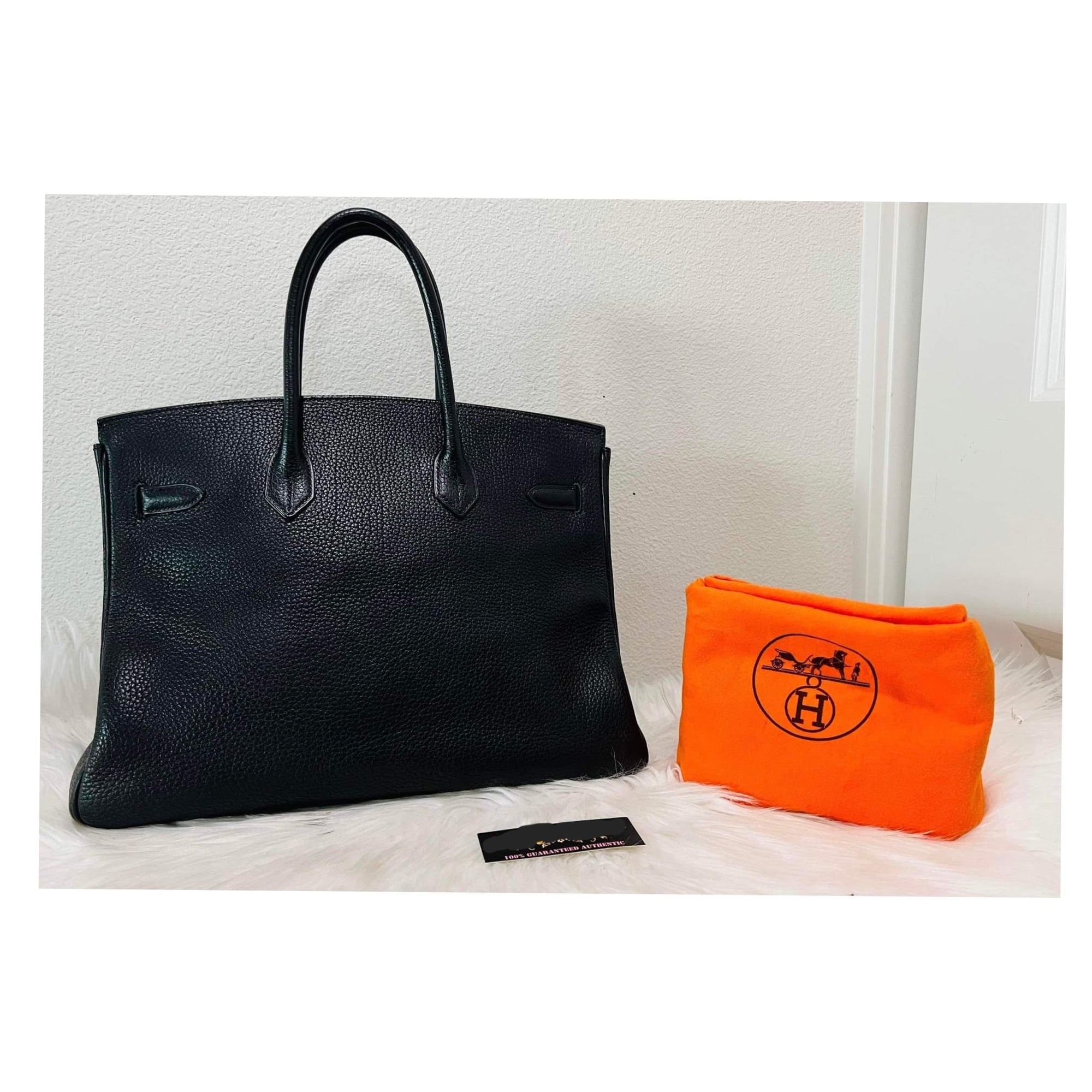 HMS Birkin 35 Black Hand Bag