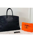 HMS Birkin 35 Black Hand Bag
