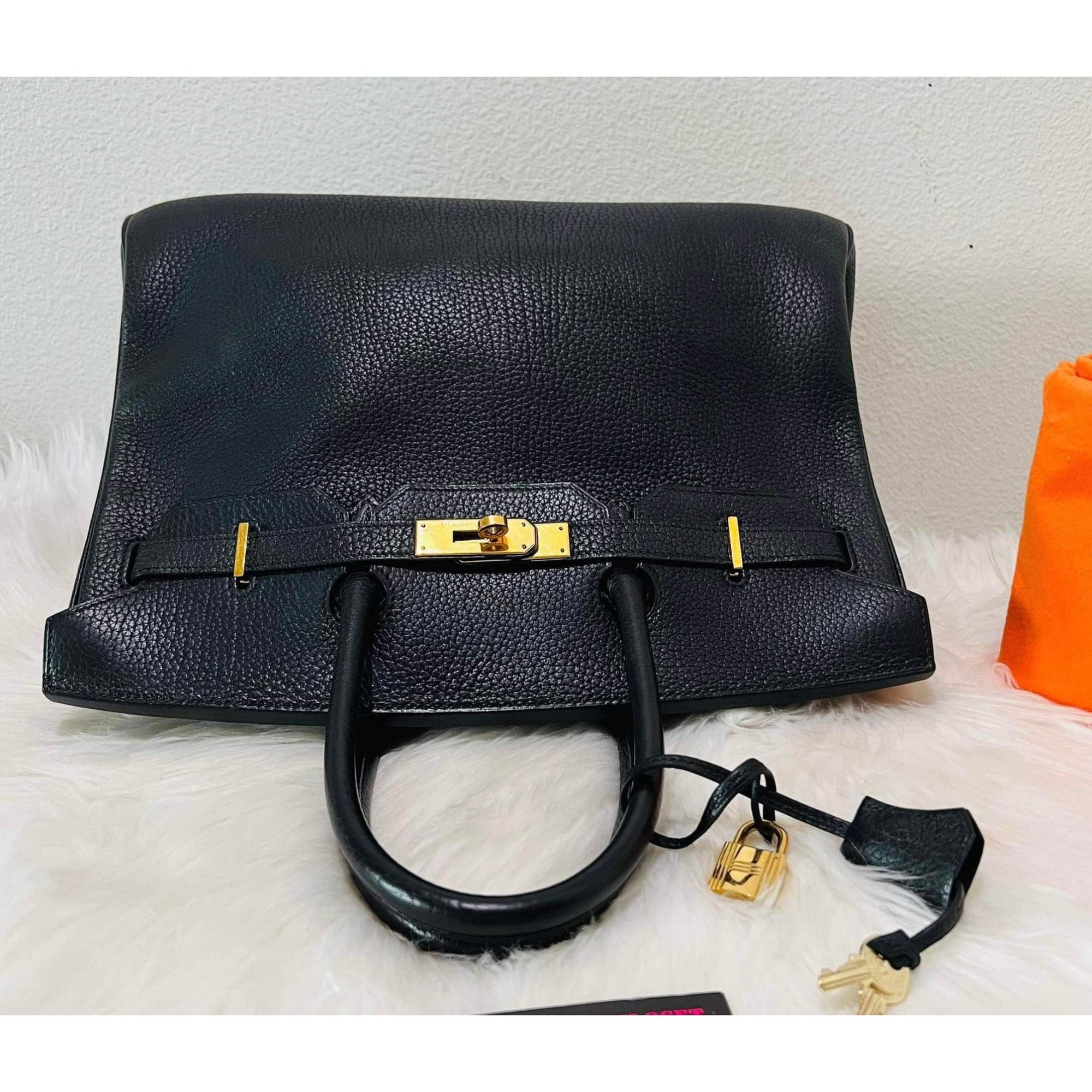 HMS Birkin 35 Black Hand Bag