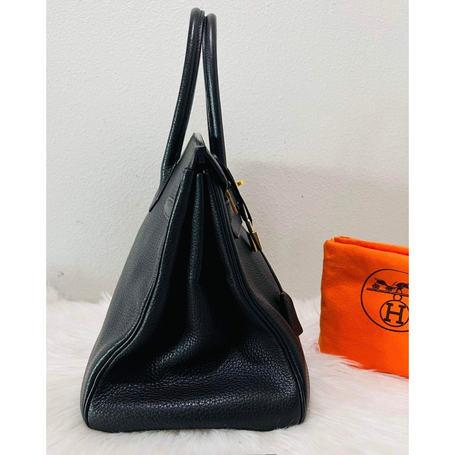 HMS Birkin 35 Black Hand Bag