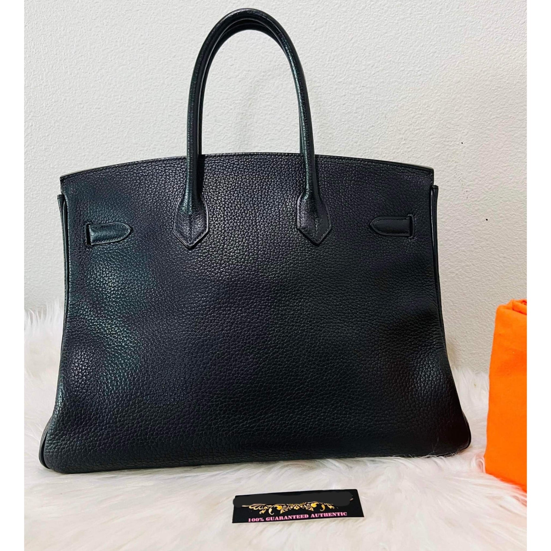 HMS Birkin 35 Black Hand Bag