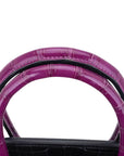 HMS Special Order HSS Birkin 35 Bag Black & Violet Porosus Crocodile with Palladium Hardware
