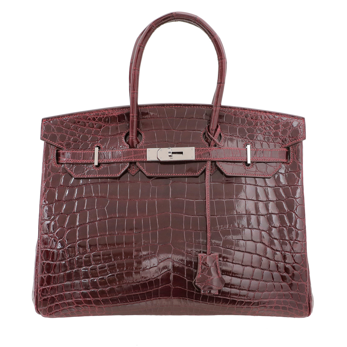 HMS Rouge H Croco Shiny Porosus Birkin 35 Bag
