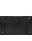 HMS Noir Crocodile Porosus Birkin 35 Bag