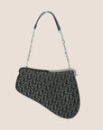 CHRISTIAN D1OR 2003 GREY JACQUARD TROTTER MICRO SADDLE BAG
