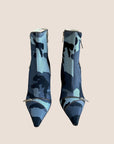 CHRISTIAN D1OR 2000 BLUE CAMOUFLAGE PRINT BOOTIES