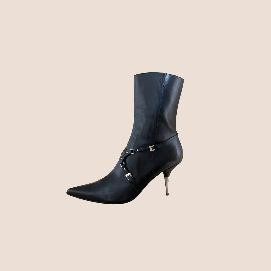 CHRISTIAN D1OR 2003 BLACK BONDAGE BOOTS