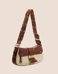 CHRISTIAN D1OR BROWN & CREAM STREET CHIC COLUMBUS BAG