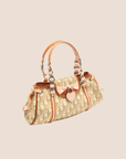 CHRISTIAN D1OR 2007 PINK & BEIGE ROMANTIQUE TROTTER HANDBAG