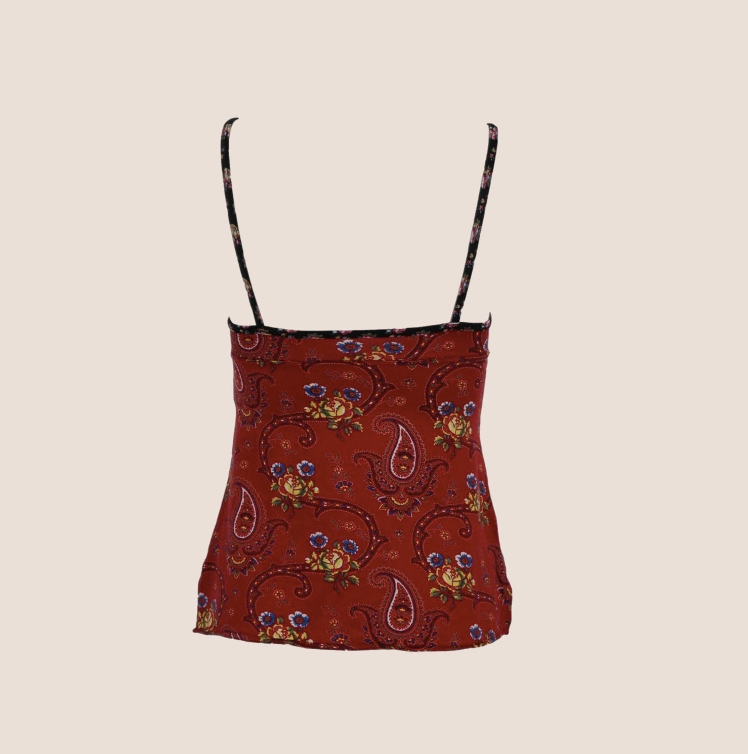 CHRISTIAN D1OR 2002 RED BANDANA PRINT CAMISOLE TOP