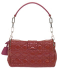 CHRISTIAN D1OR Canage Newlock Shoulder Bag patent Red Auth hk1131
