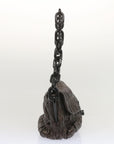 PRD Chain Shoulder Bag Leather Gunmetal Auth hk1132