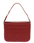 CHRISTIAN D1OR Canage Vanity Cosmetic Pouch Leather Red Auth hk1134