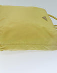 PRD Hand Bag Nylon Yellow Auth hk1317