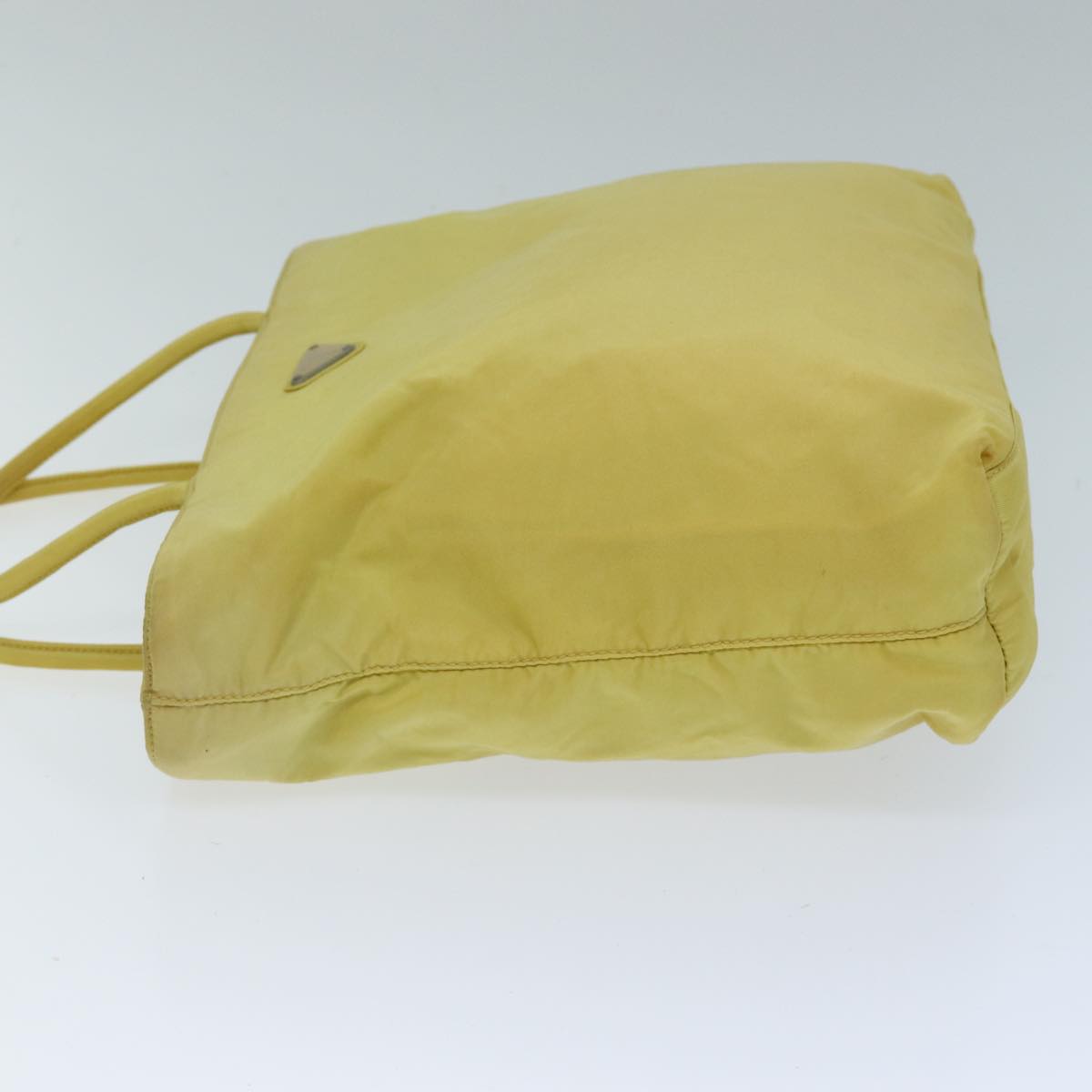 PRD Hand Bag Nylon Yellow Auth hk1317