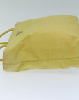 PRD Hand Bag Nylon Yellow Auth hk1317