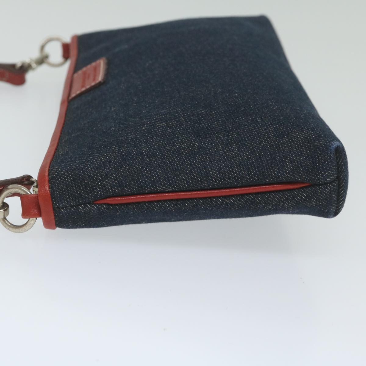 BBERRY Blue Label Shoulder Bag Denim Navy Auth hk952