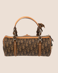 CHRISTIAN D1OR 2006 BROWN ROMANTIQUE BARREL BAG