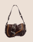 CHRISTIAN D1OR 2006 BROWN LEATHER LARGE GAUCHO BAG
