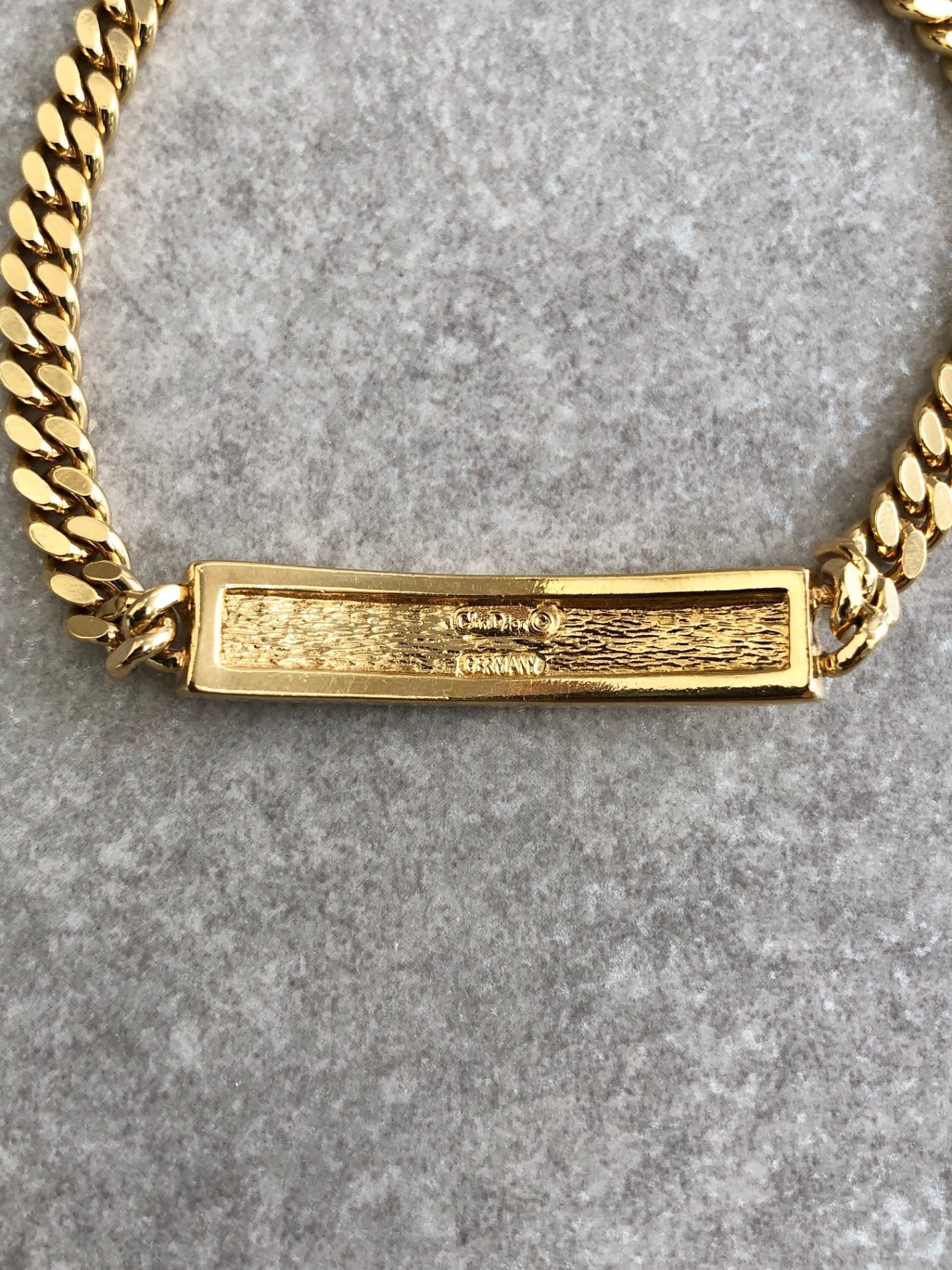 Christian D1OR CD Logo Bracelet Gold Vintage bs7hwh