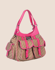 CHRISTIAN D1OR 2005 FUCHSIA PINK MULTIPOCKET D1ORISSIMO SHOULDER BAG