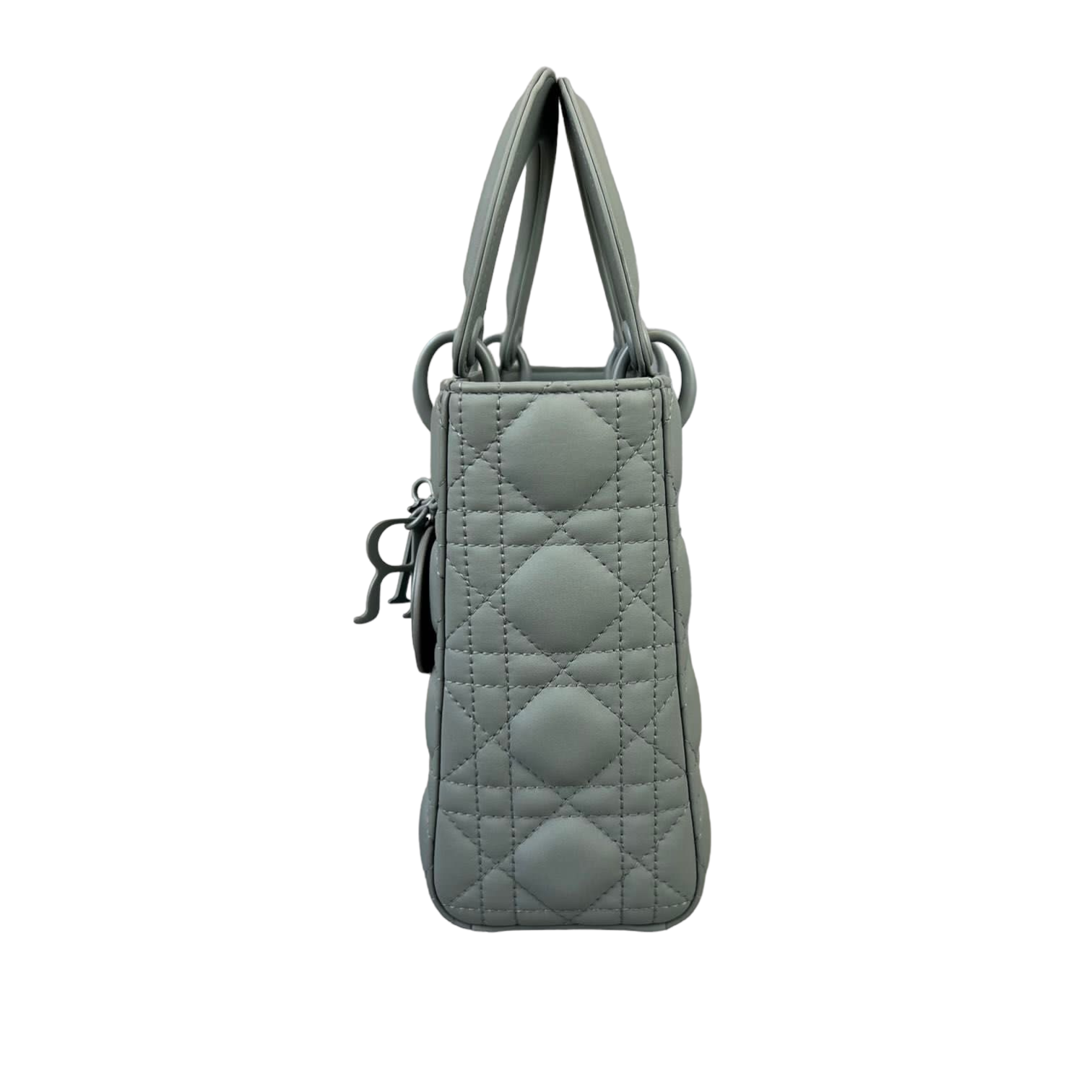 Cannage Lambskin Small Lady D1OR Small Grey