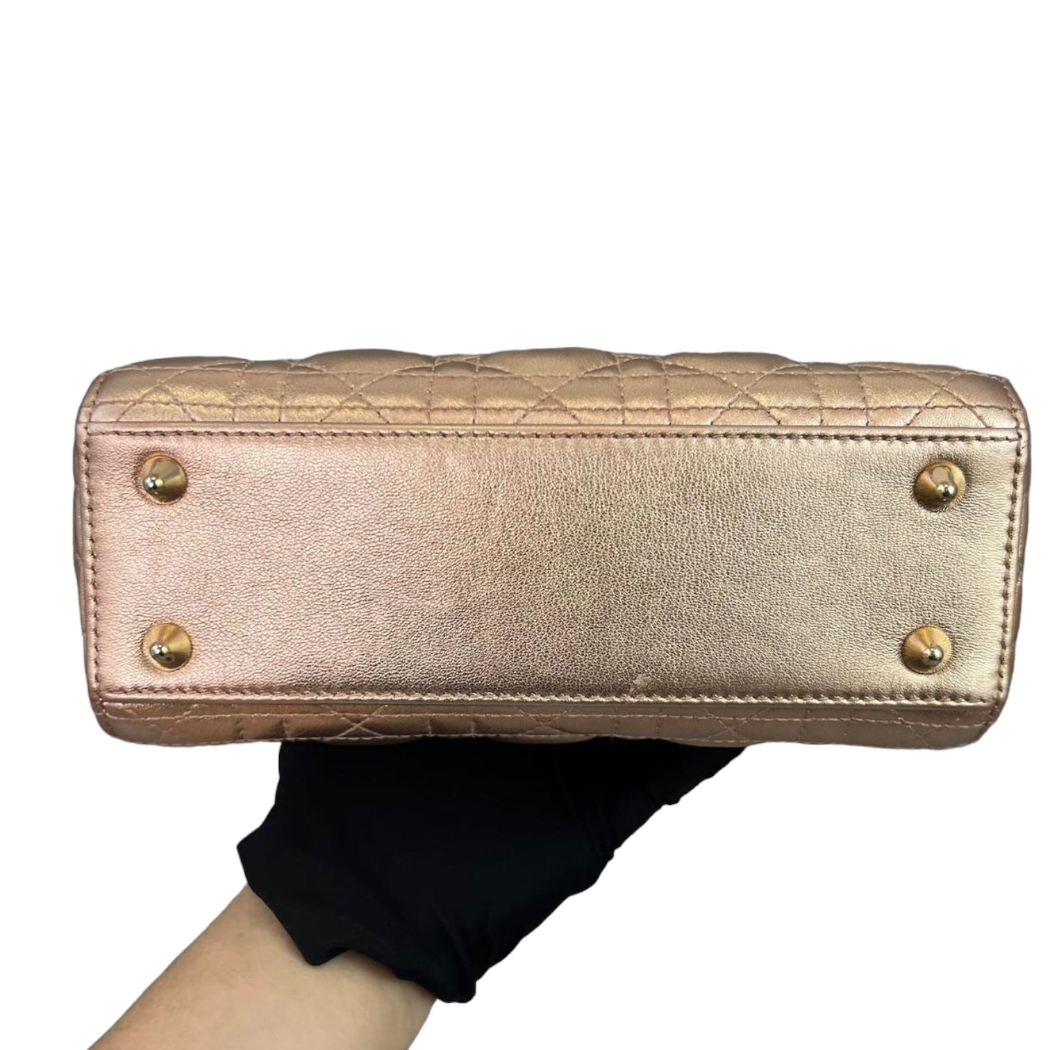 Cannage Lambskin Small Lady D1OR Rose Gold GJW