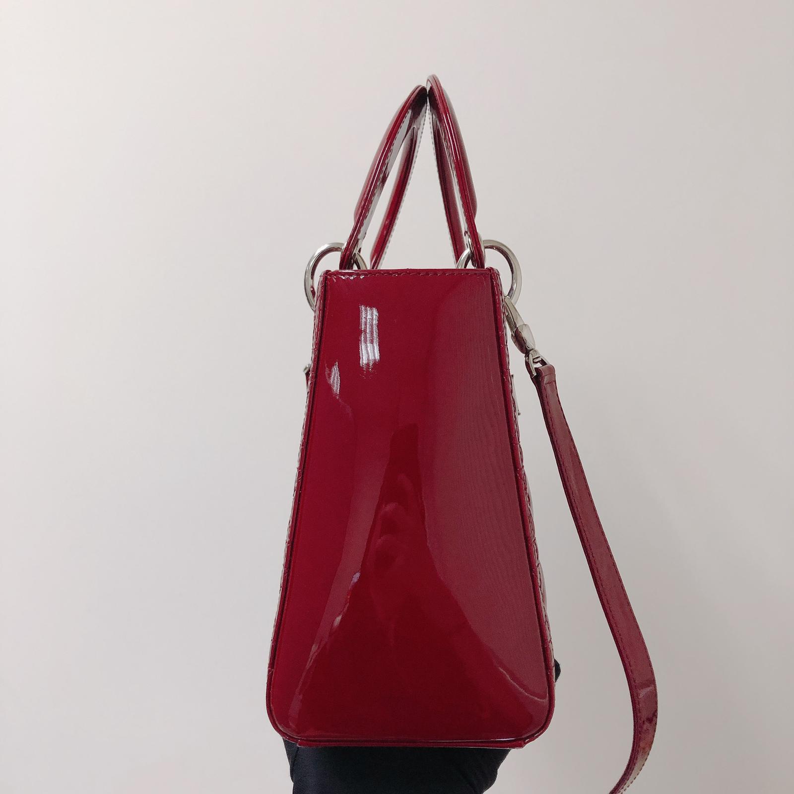 Cannage Lady D1OR Medium in Patent Red with SHW