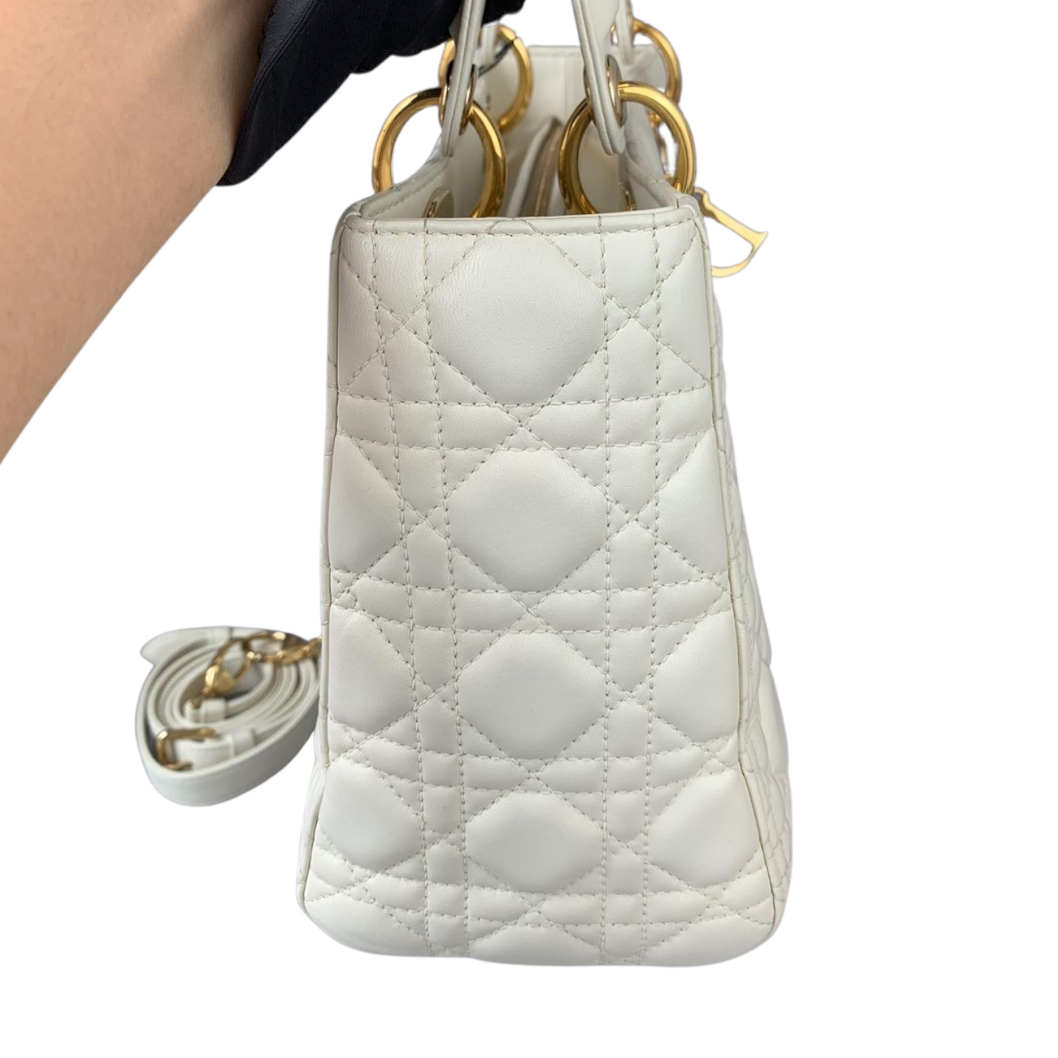 Cannage Lady D1OR Medium White GHW