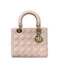 Cannage Lady D1OR Medium Lambskin Light Pink GHW