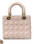 Cannage Lady D1OR Medium Lambskin Light Pink GHW