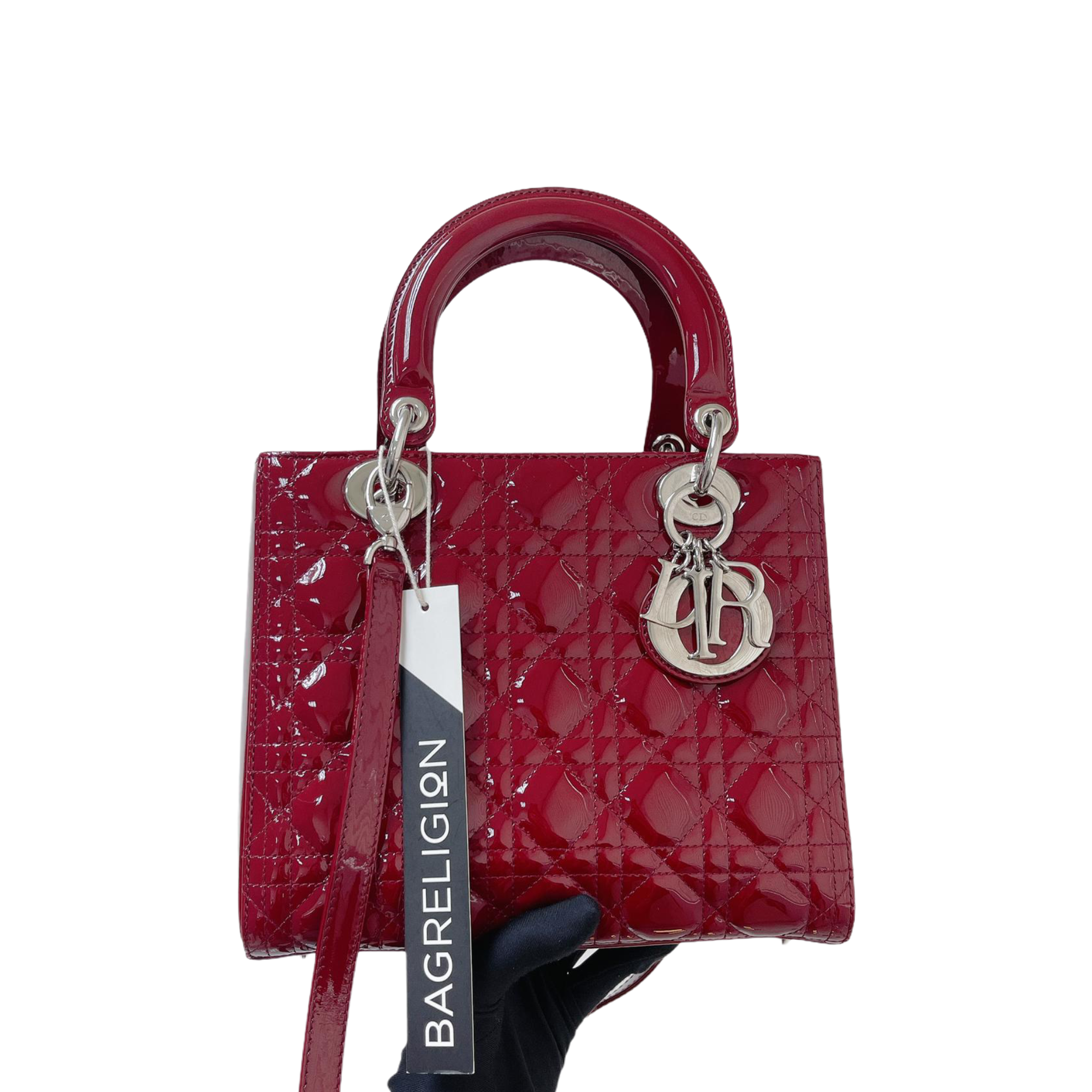 Cannage Lady D1OR Medium in Patent Red with SHW