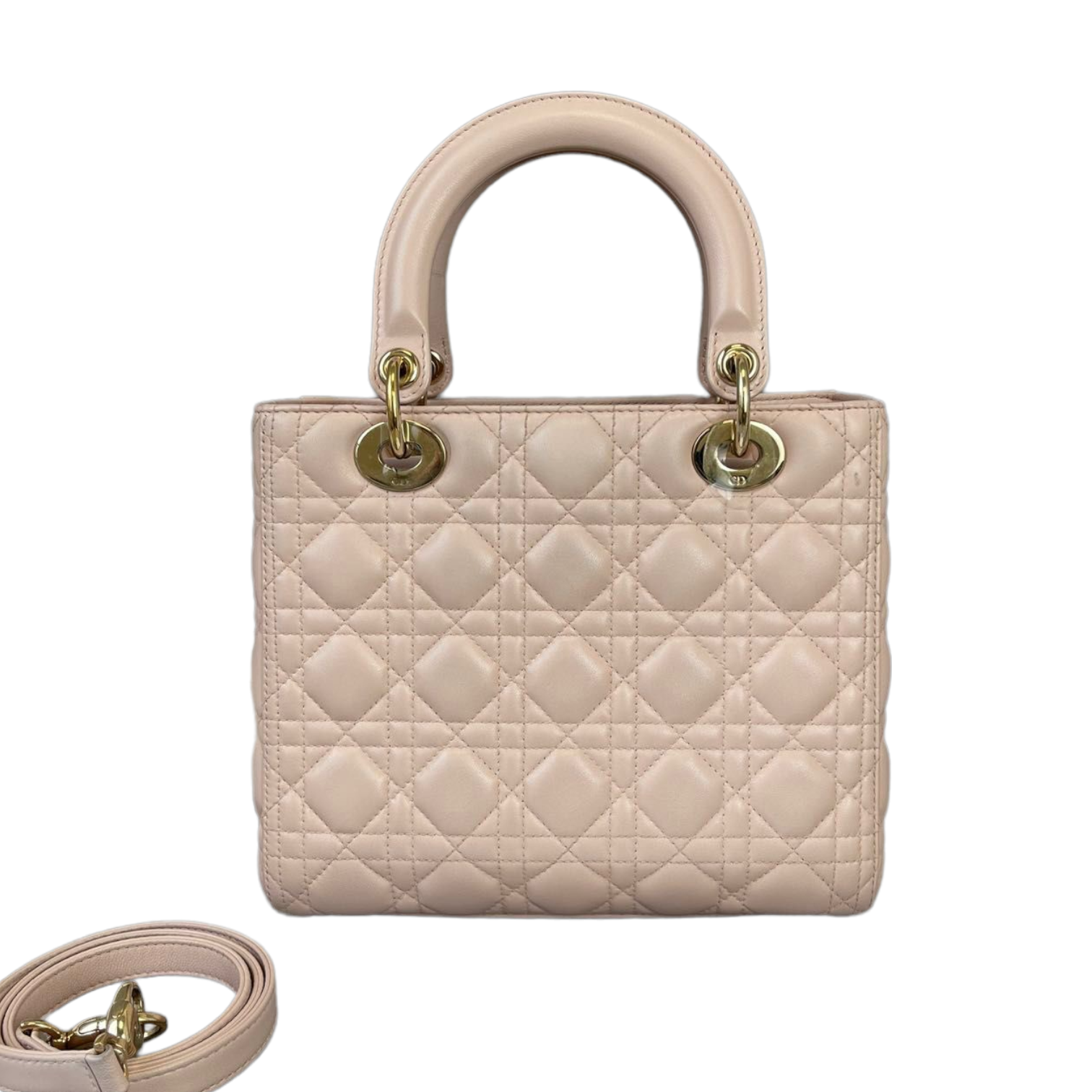 Cannage Lady D1OR Medium Light Pink GHW