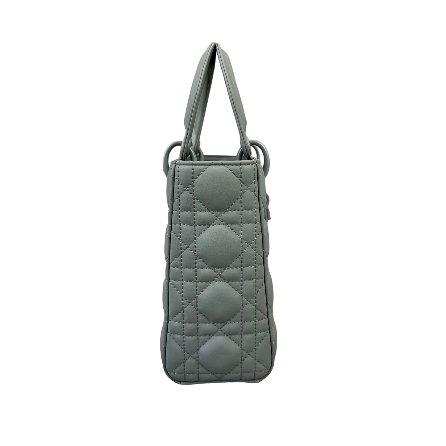 Cannage Lambskin Small Lady D1OR Small Grey