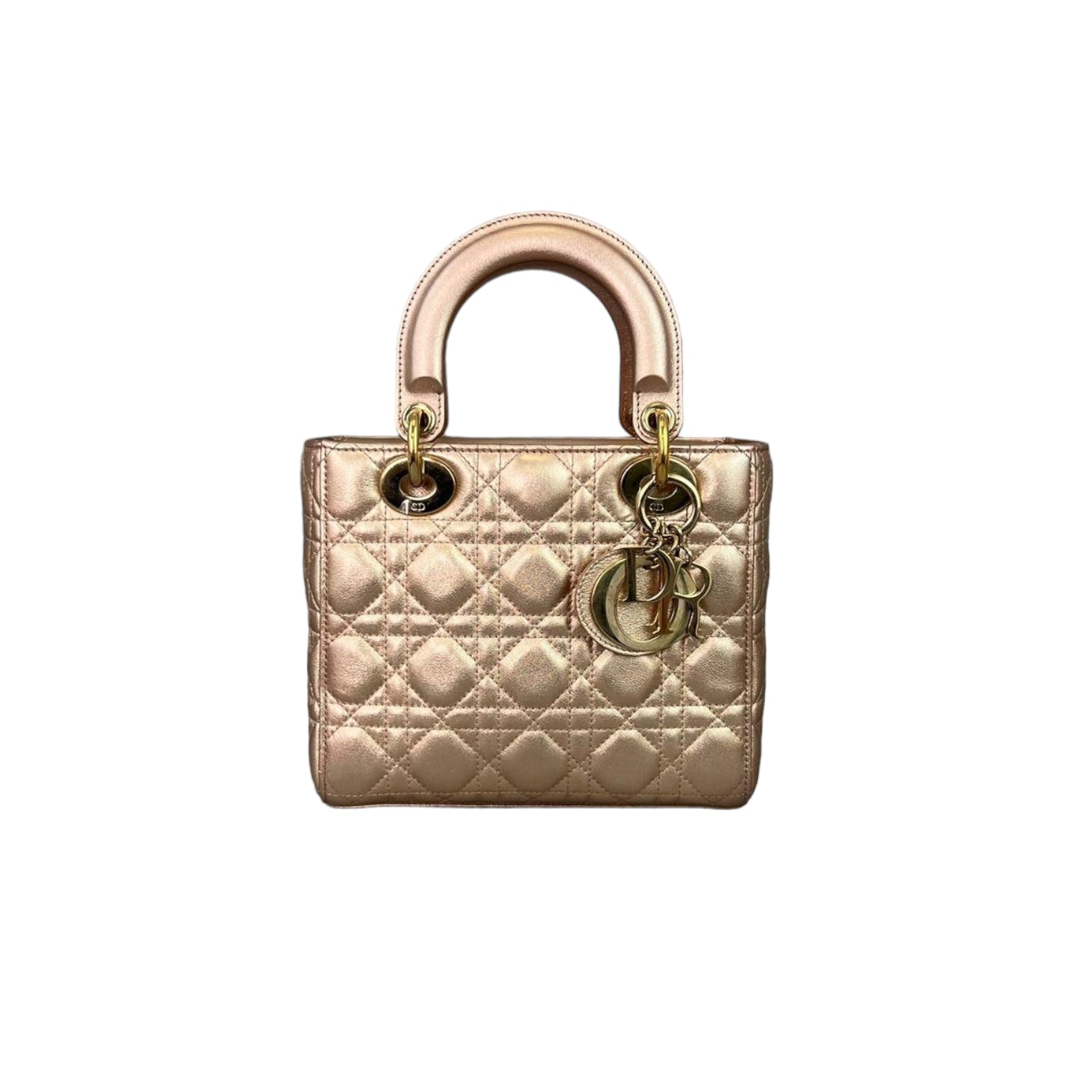 Cannage Lambskin Small Lady D1OR Rose Gold GJW