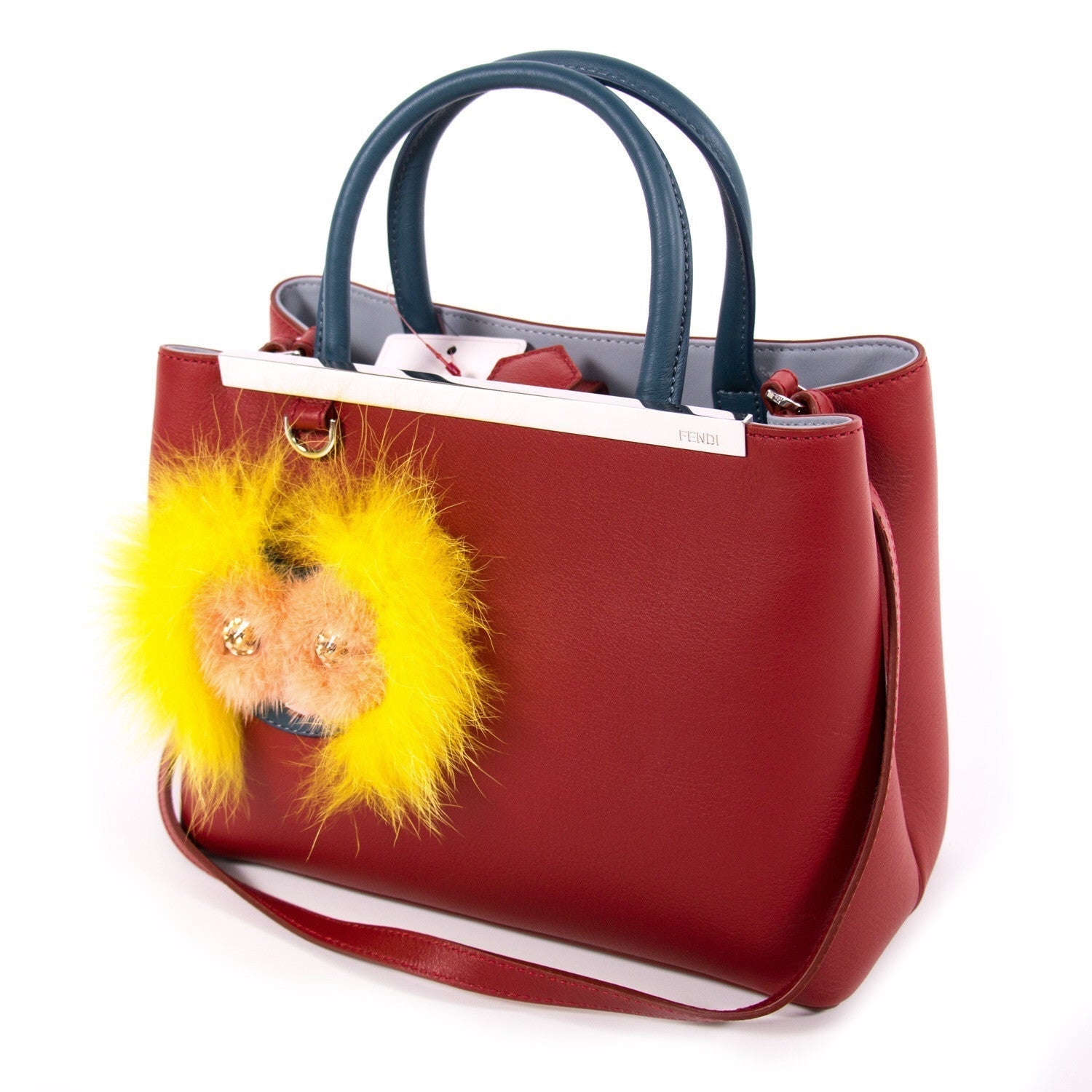 FNDI 2Jours Petite Embellished Leather Tote