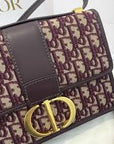 30 Montaigne D1OR Oblique Flap Bag Burgundy