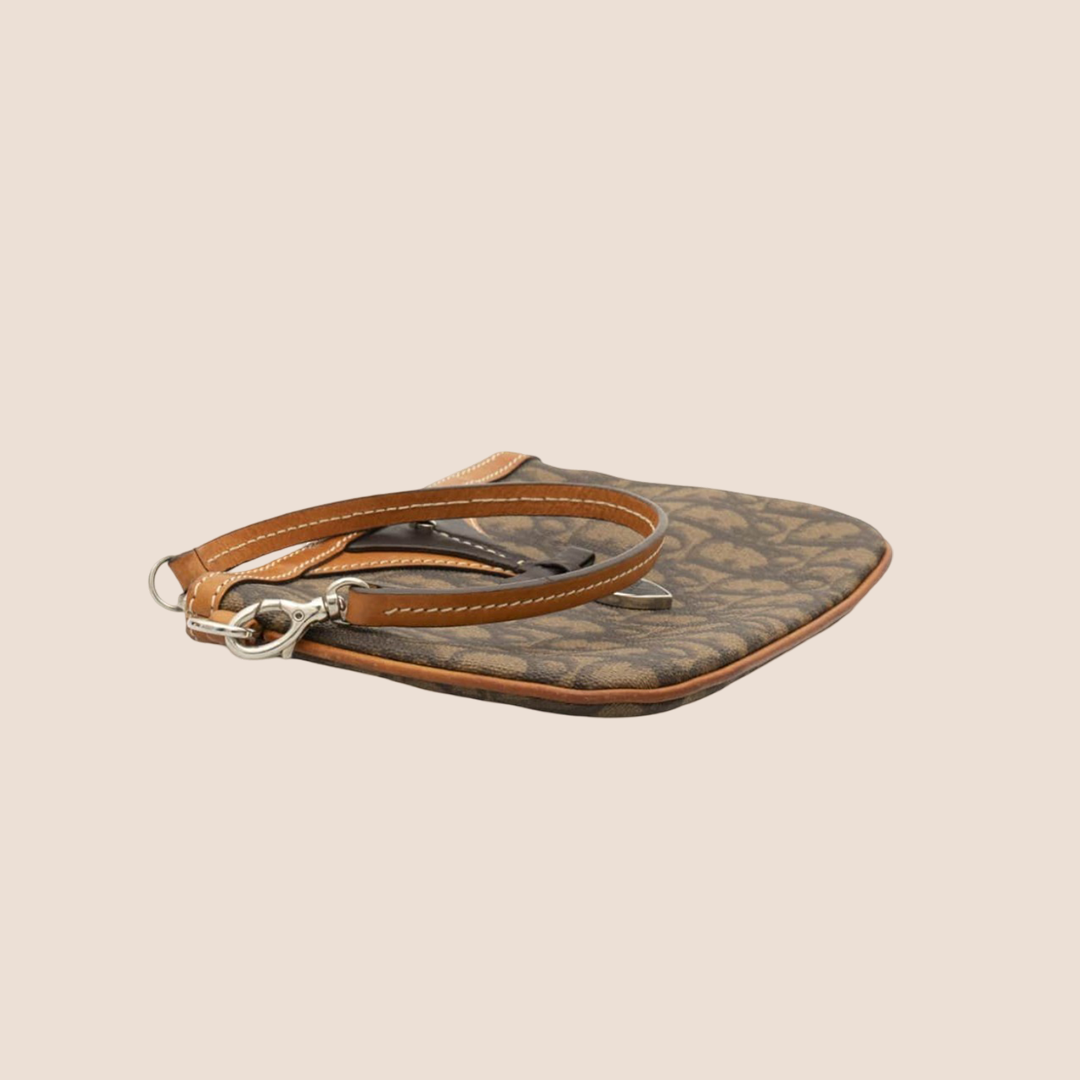CHRISTIAN D1OR BROWN ROMANTIQUE MINI SHOULDER BAG
